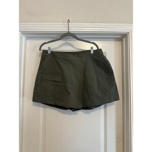 AVIA Women's Olive Green Cargo Skort Size L 12-14 Athleisure Tennis Golf